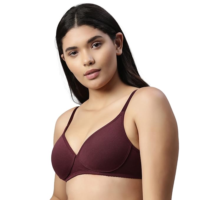 Women's T-Shirt Bra Set - Cotton Blend, Lightly Padded (4-Pack)
