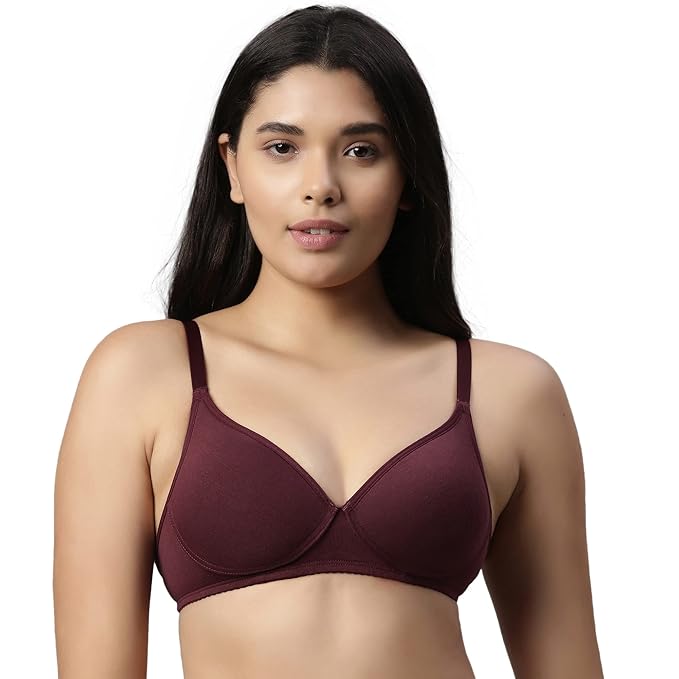 Women's T-Shirt Bra Set - Cotton Blend, Lightly Padded (4-Pack)