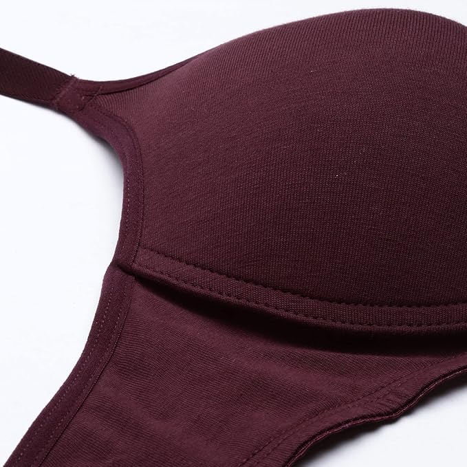 Bra Set for Women Pack of 4 Cotton Blend Lightly Padded (Purple)